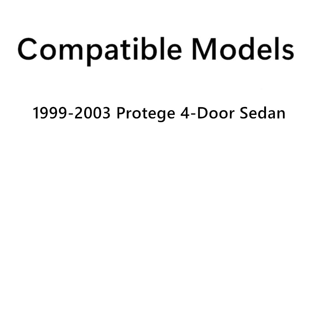 Tempered Passenger Right Side Rear Vent Window Vent Glass Compatible with Mazda Protege 4-Door Sedan 1999-2003 Models Glass Only