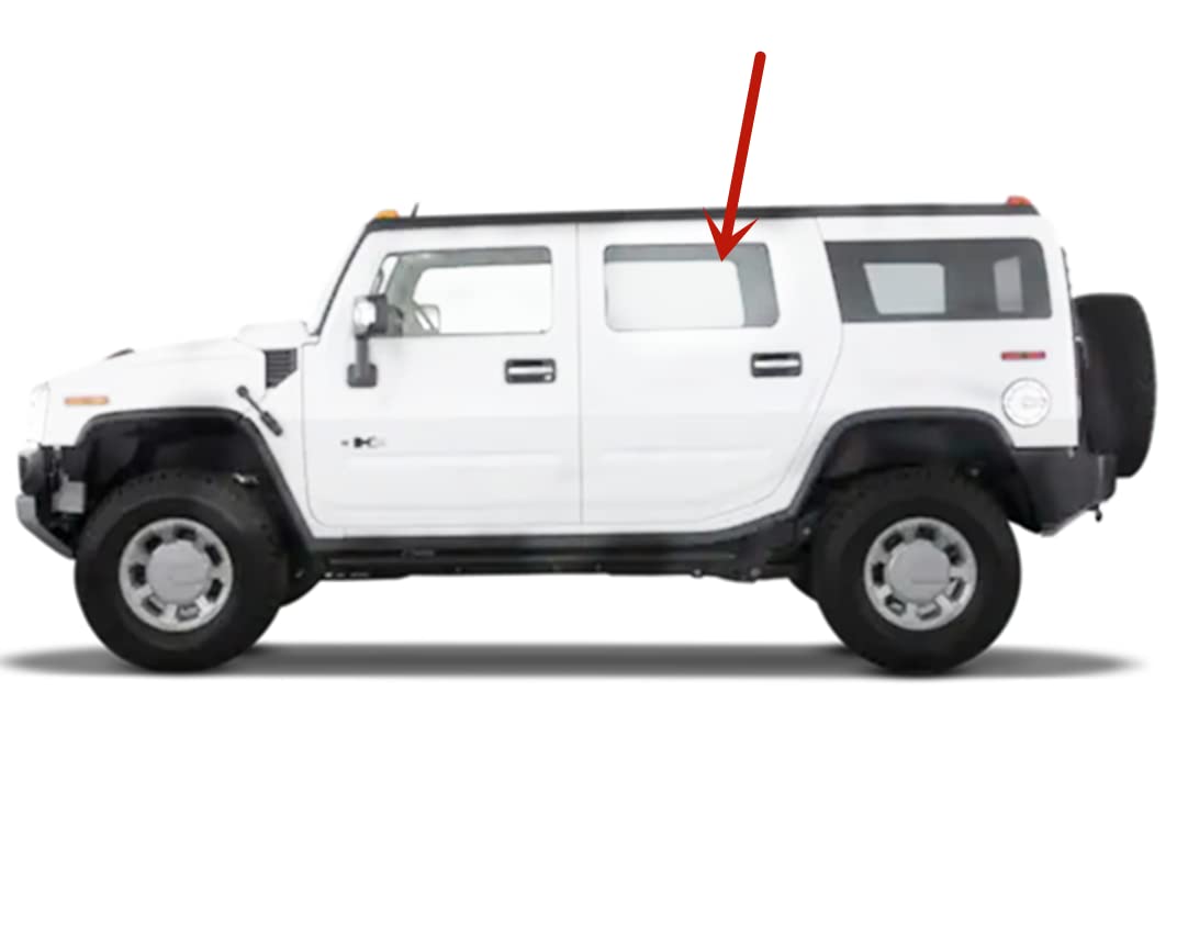 Clear Driver Left Side Rear Door Window Door Glass Compatible with Hummer H2 / H2 SUT 2003-2010 Models