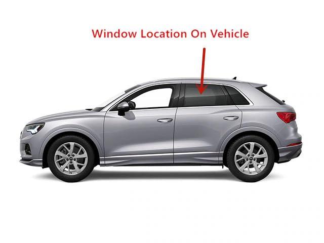 Tempered Driver Left Side Rear Door Window Door Glass Compatible with Audi Q3 / Q3 Quattro 2015-2018 Models