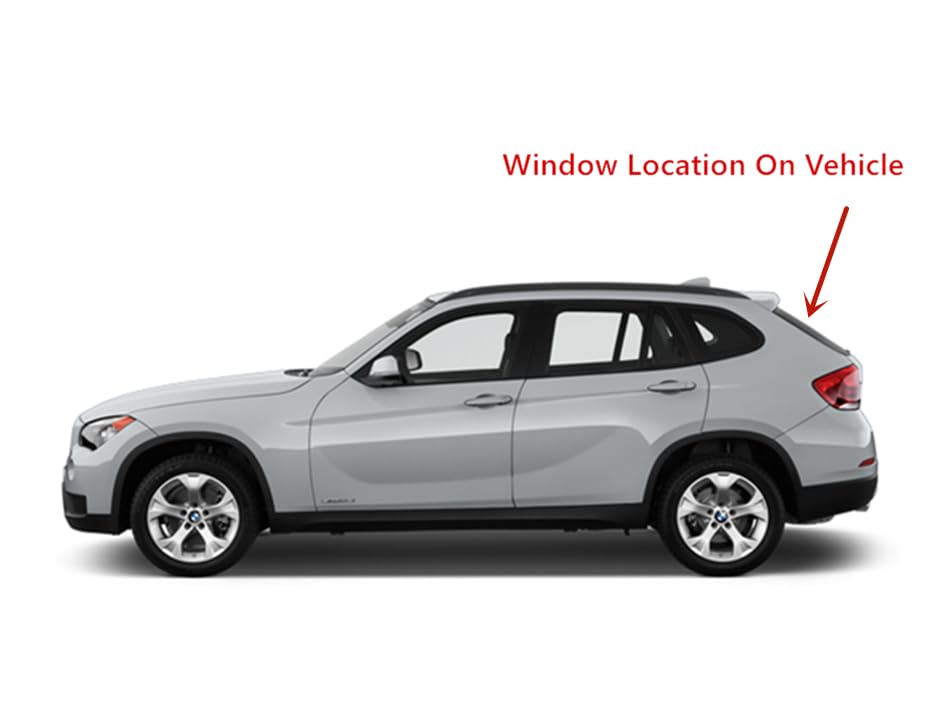 Heated Tempered Rear TailGate LiftGate Back Window Back Glass Compatible with BMW X1 2011-2015 Models