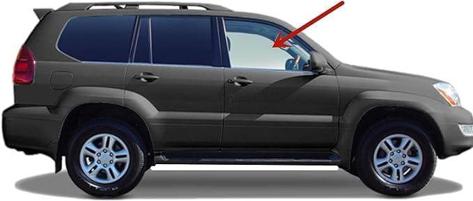Passenger Right Side Front Door Window Door Glass Compatible with Lexus GX470 2003-2010 Models