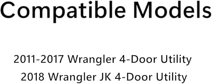 Tempered Passenger Right Side Quarter Window Quarter Glass Compatible with Jeep Wrangler 2011-2017 & Wrangler JK 2018 4-Door Models Only (Hardtop Must Be Same Year)