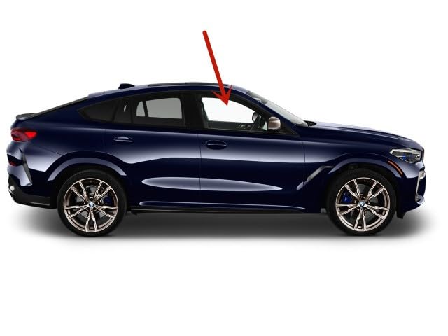 Tempered Passenger Right Side Front Door Window Door Glass Compatible with BMW X6 2020-2025 Models