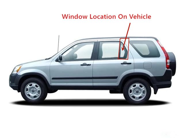 Clear Tempered Driver Left Side Rear Vent Window Vent Glass Compatible with CR-V 2002-2006 Models