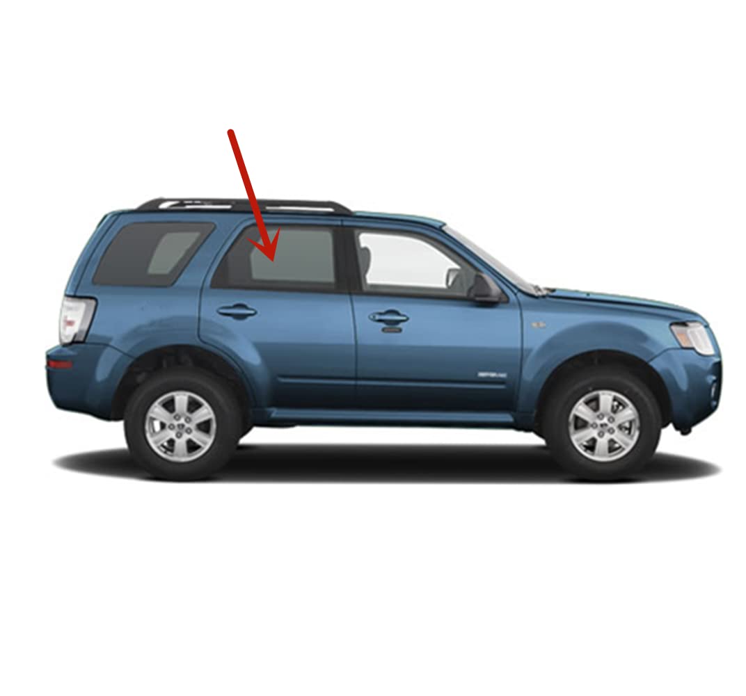 Passenger Right Side Rear Door Window Door Glass Compatible with Mercury Mariner 2008-2011 Models