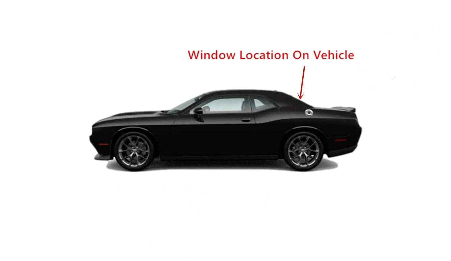 Heated Back Window Back Glass Compatible with Dodge Challenger 2008-2023 Models
