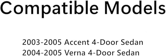 Heated Back Window Back Glass Compatible with Hyundai Accent / Dodge Verna 4-Door Sedan 2003-2005 Models