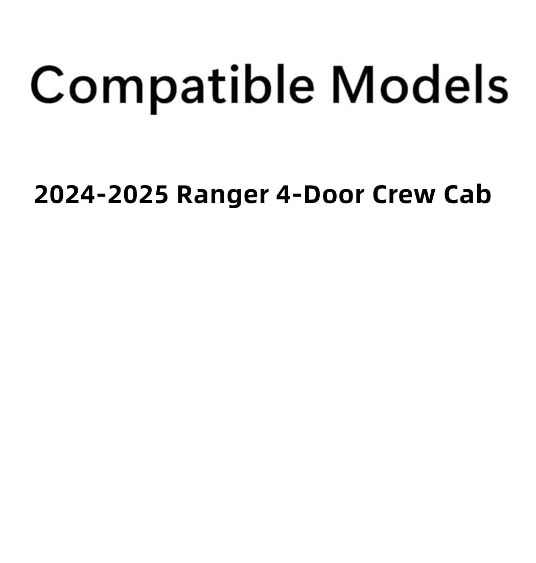 Tempered Driver Left Side Rear Door Window Door Glass Compatible with Ford Ranger Pickup 2024-2025 Models