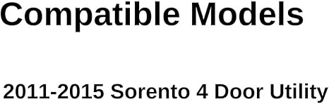 Black Moulding Tempered Driver Left Quarter Window Quarter Glass Compatible with Kia Sorento 2011-2015 Models