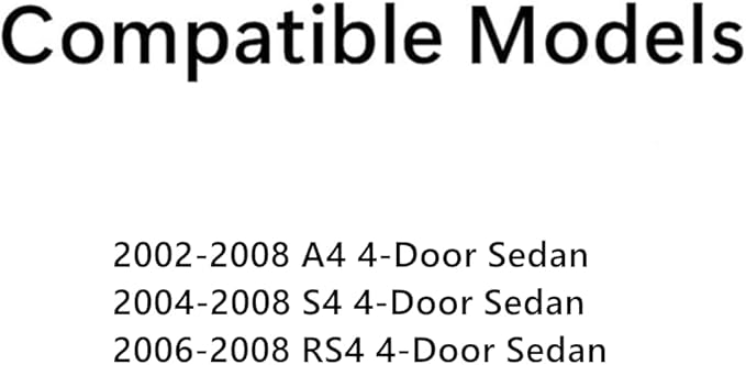 Driver Left Side Rear Door Window Door Glass Compatible with Audi A4 2002-2008 / S4 2004-2008 / RS4 2006-2008 4 Door Sedan Models