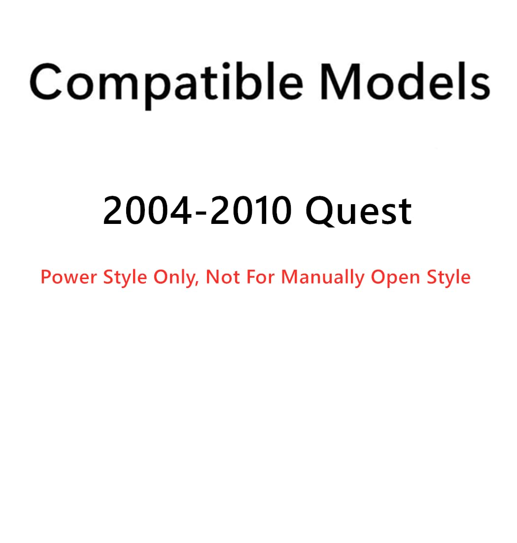 Tempered Power Style Passenger Right Side Rear Quarter Window Quarter Glass Compatible with Nissan Quest 2004-2010 Models