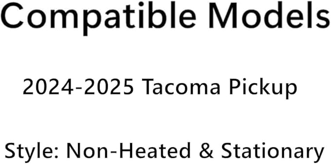 Non-Heated Privacy Stationary Rear Window Back Glass Compatible with Toyota Tacoma 2024-2025 Pickup