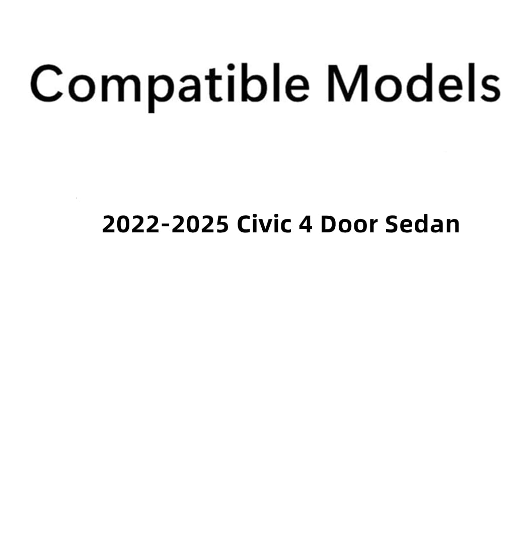Driver Left Side Rear Door Window Door Glass Compatible with Honda Civic 4 Door Sedan 2022-2025 Models