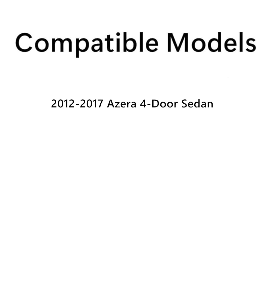 Tempered Driver Left Side Rear Door Window Glass Compatible with Hyundai Azera 2012-2017 Models