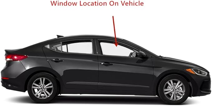 Passenger Right Side Front Door Window Door Glass Compatible with Hyundai Elantra 4 Door Sedan 2017-2020 Models