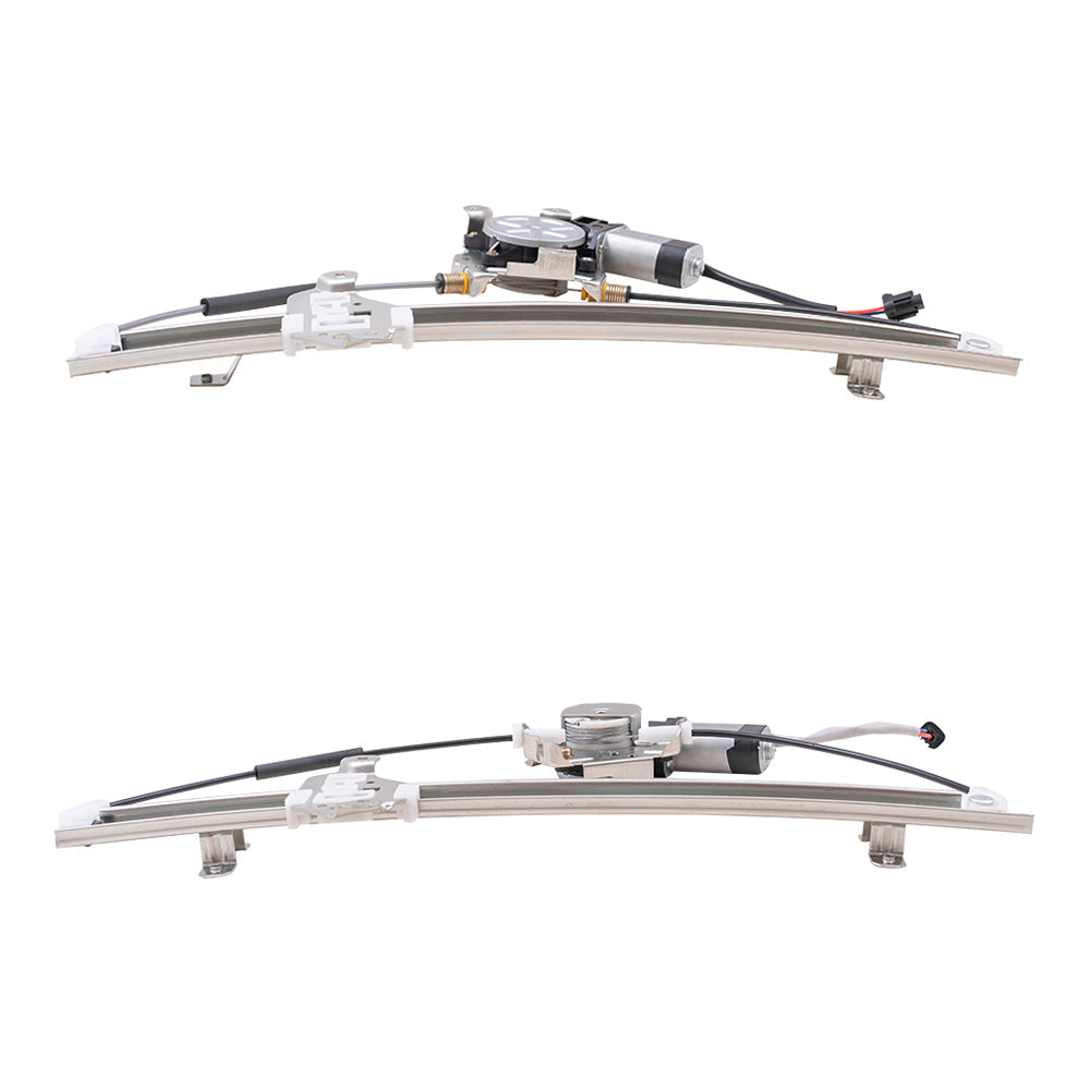 Front and Rear Driver Side Power Window Regulators with Motor Compatible with 2005-2010 Pathfinder Built to 04/2010 ONLY