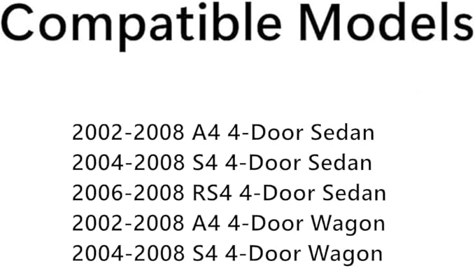 Passenger Right Front Door Window Door Glass Compatible with Audi A4 2002-2008 / S4 2004-2008 / RS4 2006-2008 4 Door Models