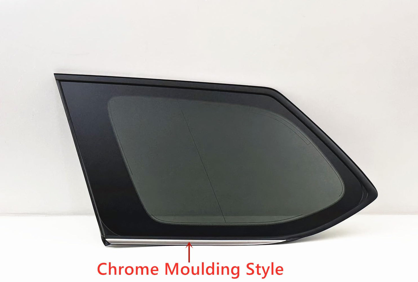 Chrome Style Driver Left Side Quarter Window Quarter Glass Compatible with Toyota Grand Highlander 2024-2025 Models