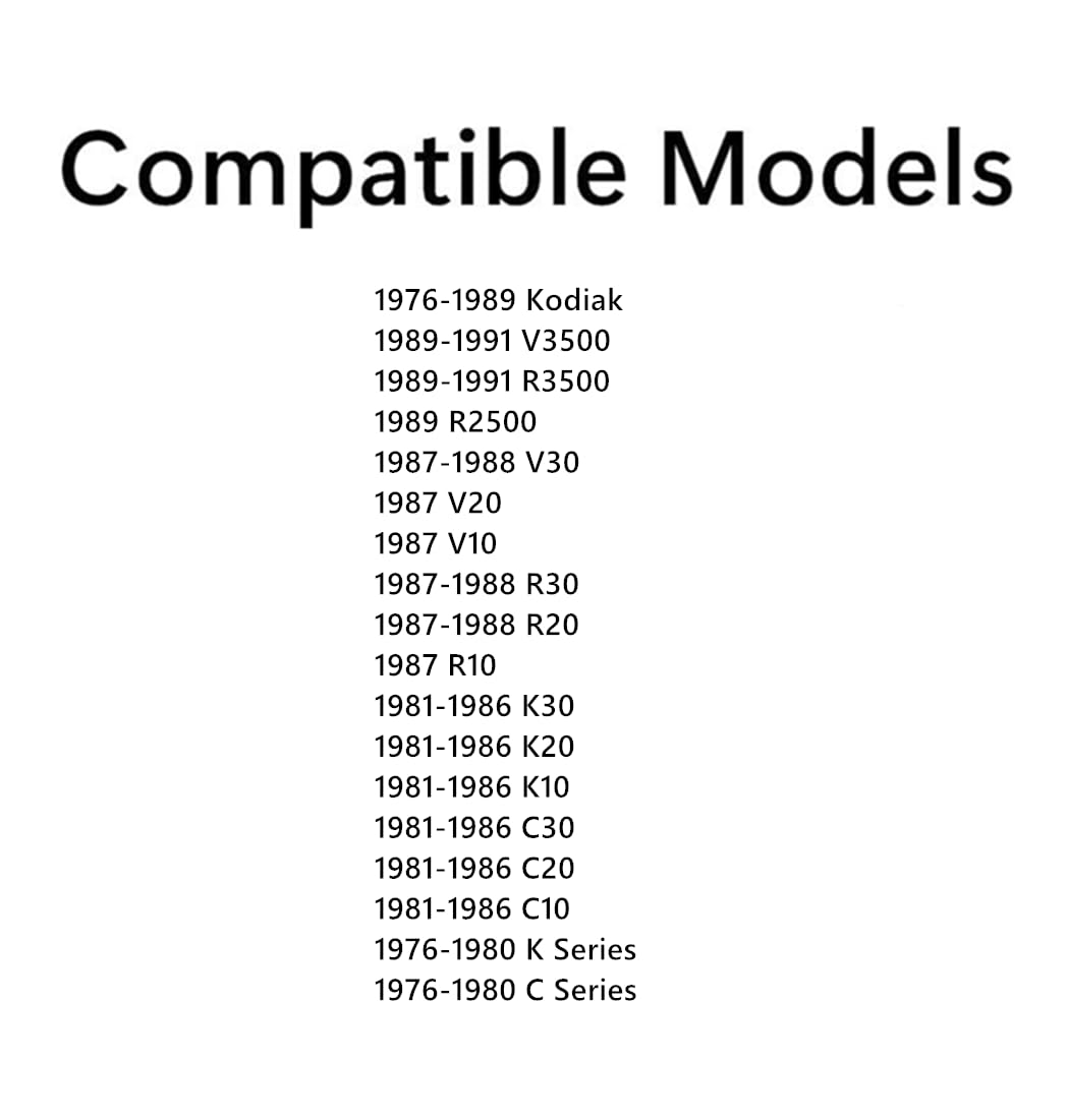 Privacy Back Window Glass Compatible Chevrolet Pickup C/K Series 1976-1980 / C10 C20 C30 K10 K20 K30 1981-1986 / R10 R20 R30 R3500 V10 V20 V30 V3500 1987-1991 Pickup Models