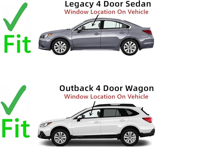 Driver Left Side Front Door Window Door Glass Compatible with Subaru Legacy / Outback 2015-2019 Models