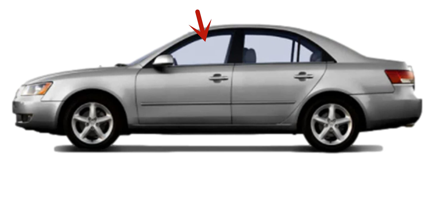 Driver Left Side Front Door Window Door Glass Compatible with Hyundai Sonata 4 Door Sedan 2006-2010 Models