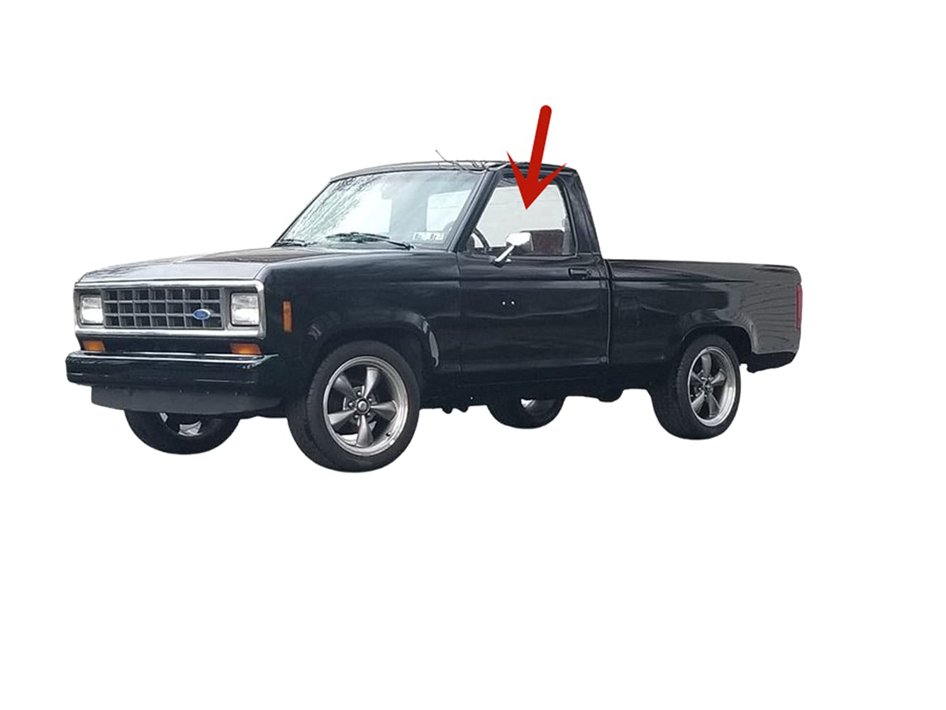 W/O Vent Window Style Driver Left Side Door Window Door Glass Compatible with Ford Ranger Pickup/Bronco II 1983-1988 Models