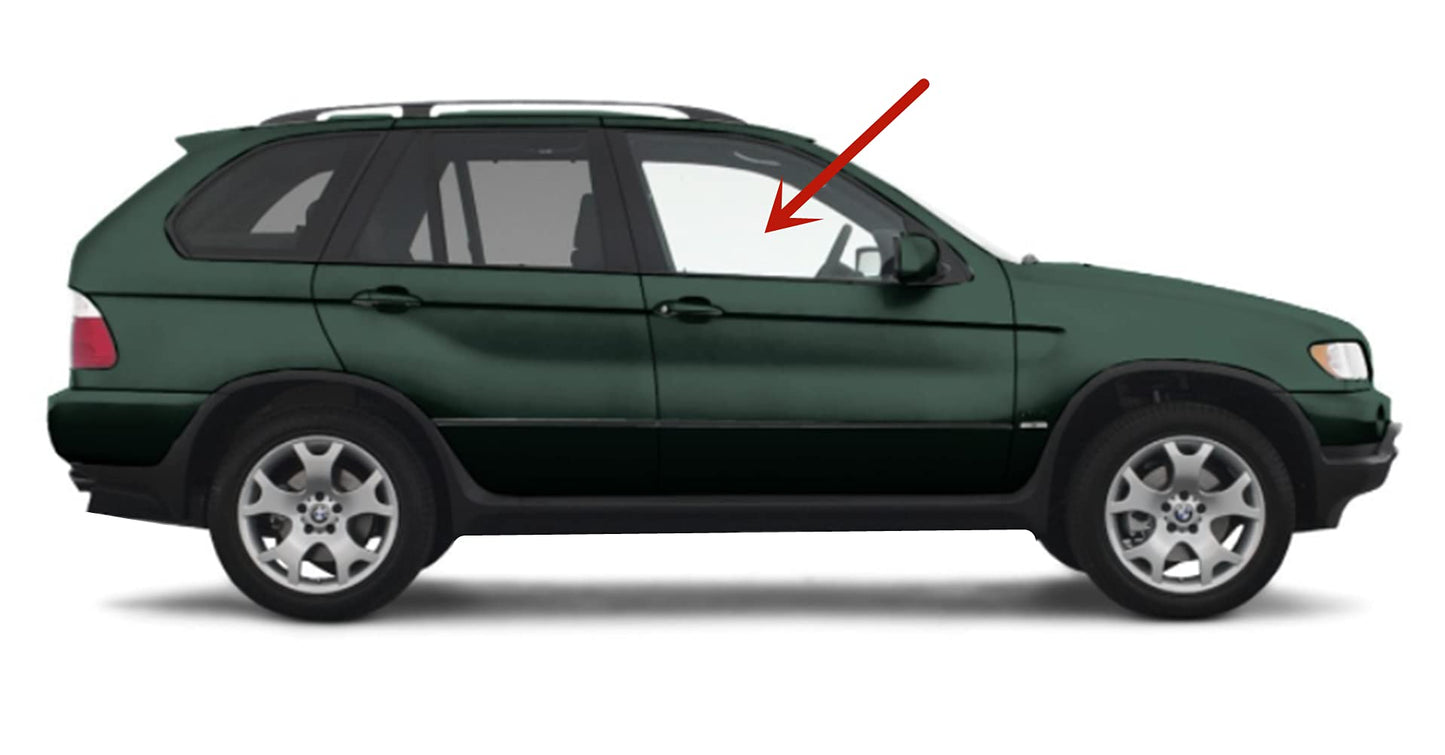 FD20920GTN Passenger Right Side Front Door Window Door Glass Compatible with BMW X5 2000-2006 Models