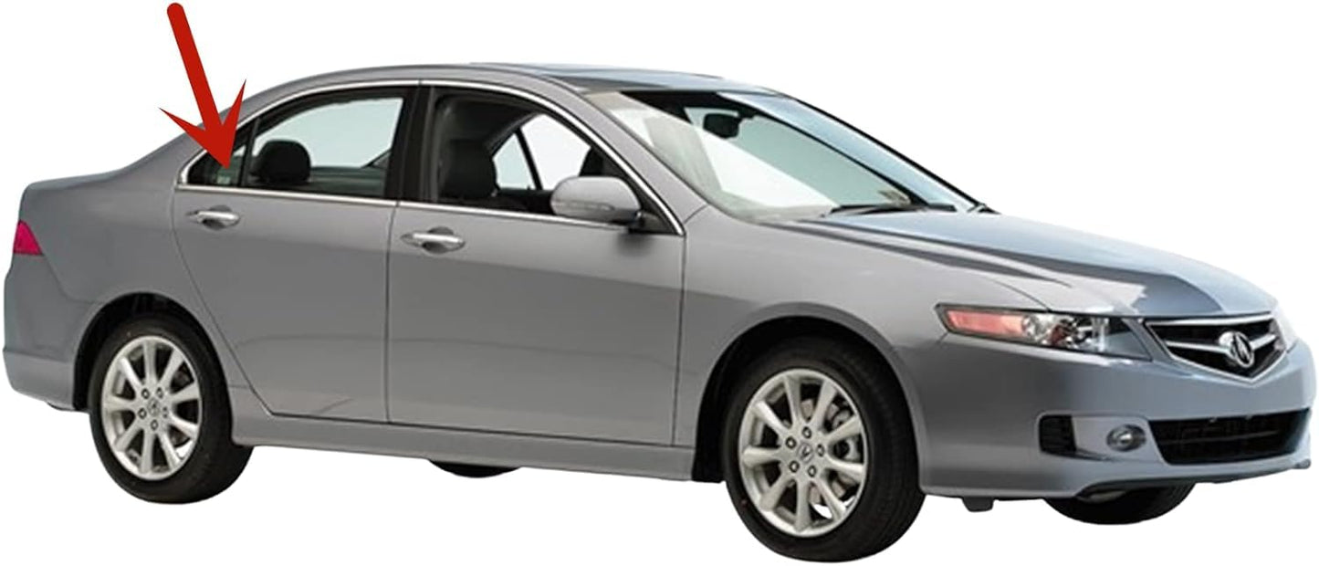 Passenger Right Side Rear Vent Window Vent Glass Compatible with Acura TSX 2004-2008 Models Glass Only