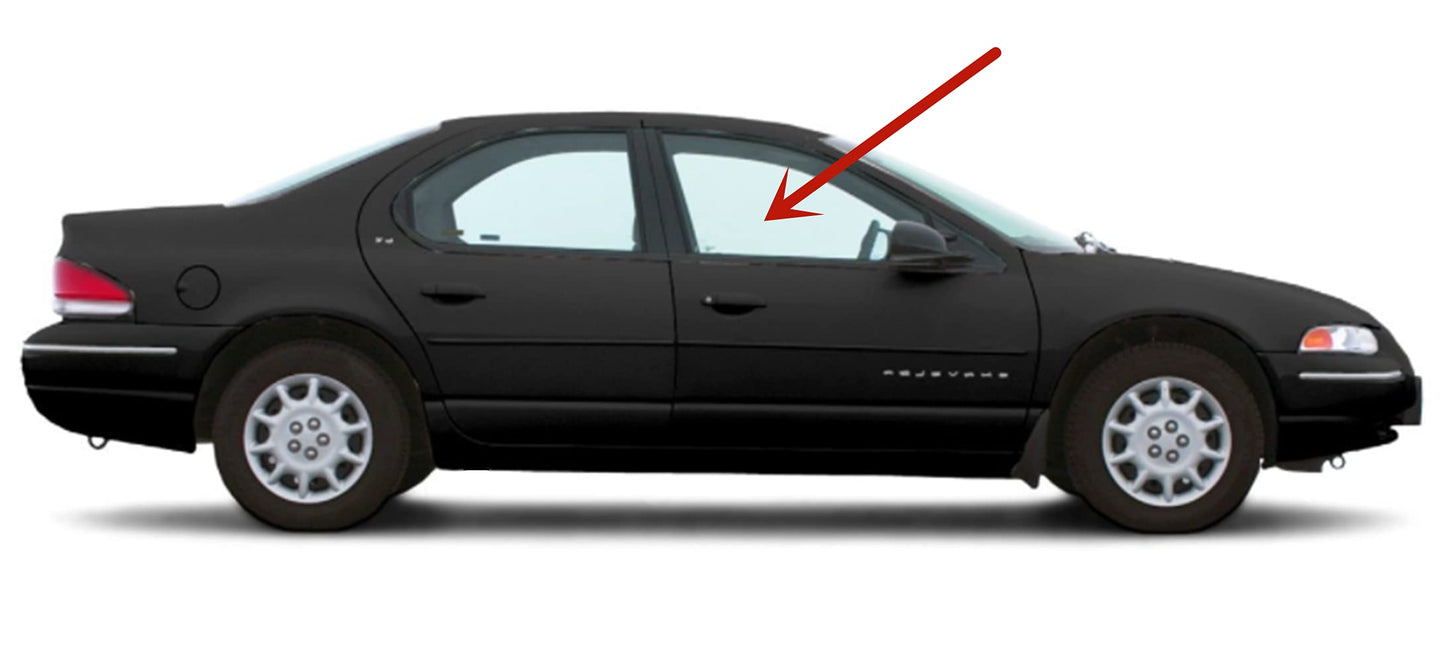 Passenger Right Side Front Door Window Door Glass Compatible with Chrysler Cirrus/Dodge Stratus 4 Door Sedan 1995-2000 Models