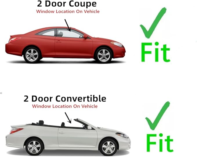 Passenger Right Side Front Door Window Door Glass Compatible with Toyota Solara 2004-2008 Models