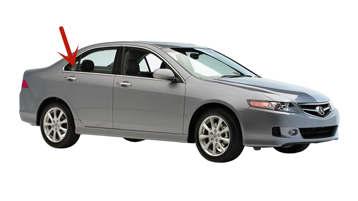Passenger Right Side Rear Vent Window Vent Glass Compatible with Acura TSX 2004-2008 Models