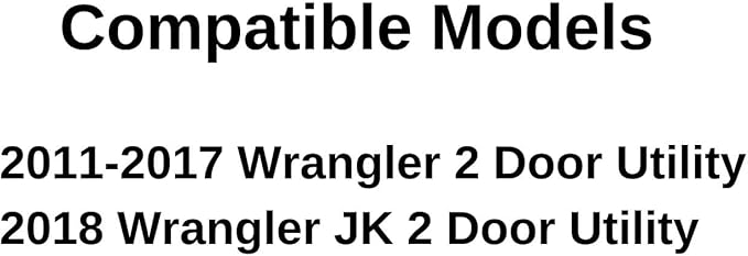 Tempered Passenger Right Side Quarter Window Quarter Glass Compatible with Jeep Wrangler 2011-2017 & Wrangler JK 2018 2-Door Models Only (Hardtop Must Be Same Year)