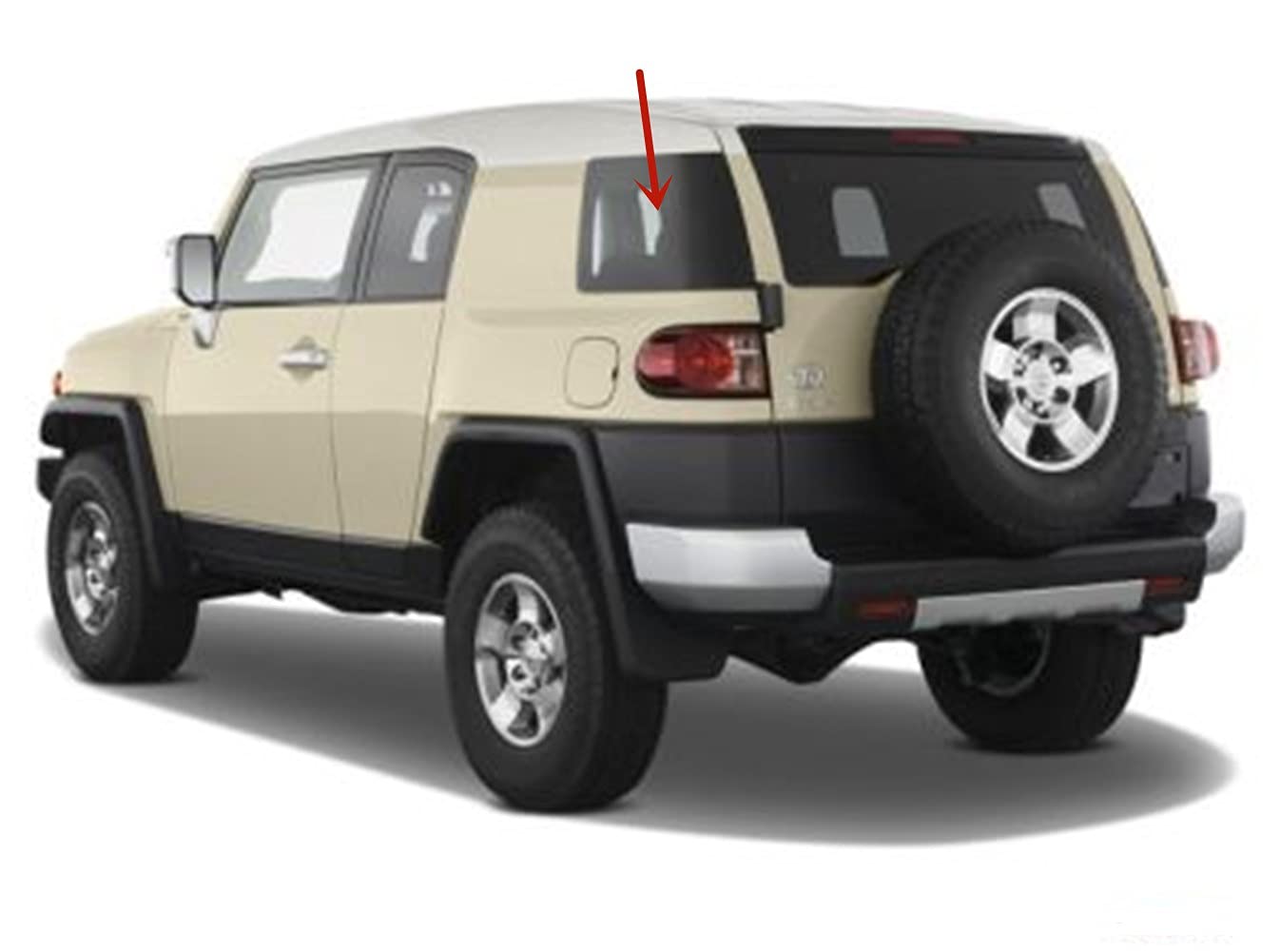Driver Left Side Rear Quarter Glass Quarter Window Compatible with Toyota FJ Cruiser 2007-2014 Models