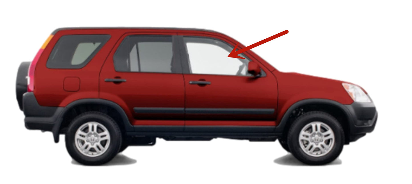 Passenger Right Side Front Door Window Door Glass Compatible with Honda CR-V 2002-2006 Models