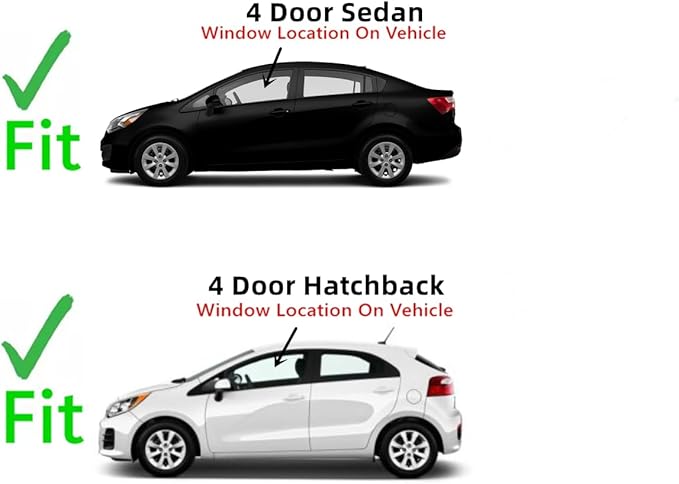 Driver Left Side Front Door Window Door Glass Compatible with Kia Rio Rio5 2012-2017 Models