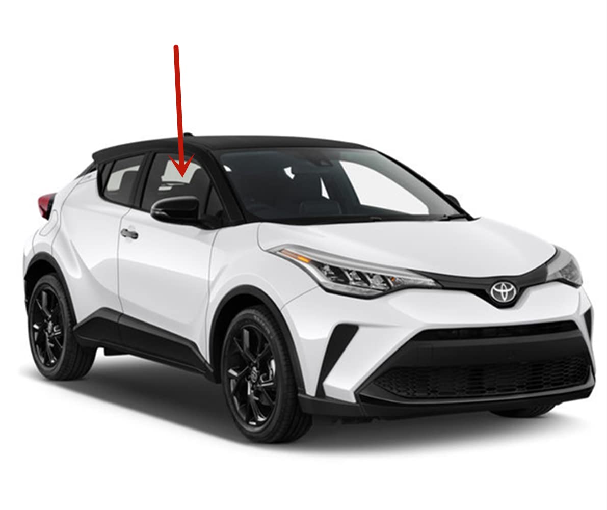 Passenger Right Side Front Door Window Door Glass Compatible with Toyota C-HR 2018-2021 Models