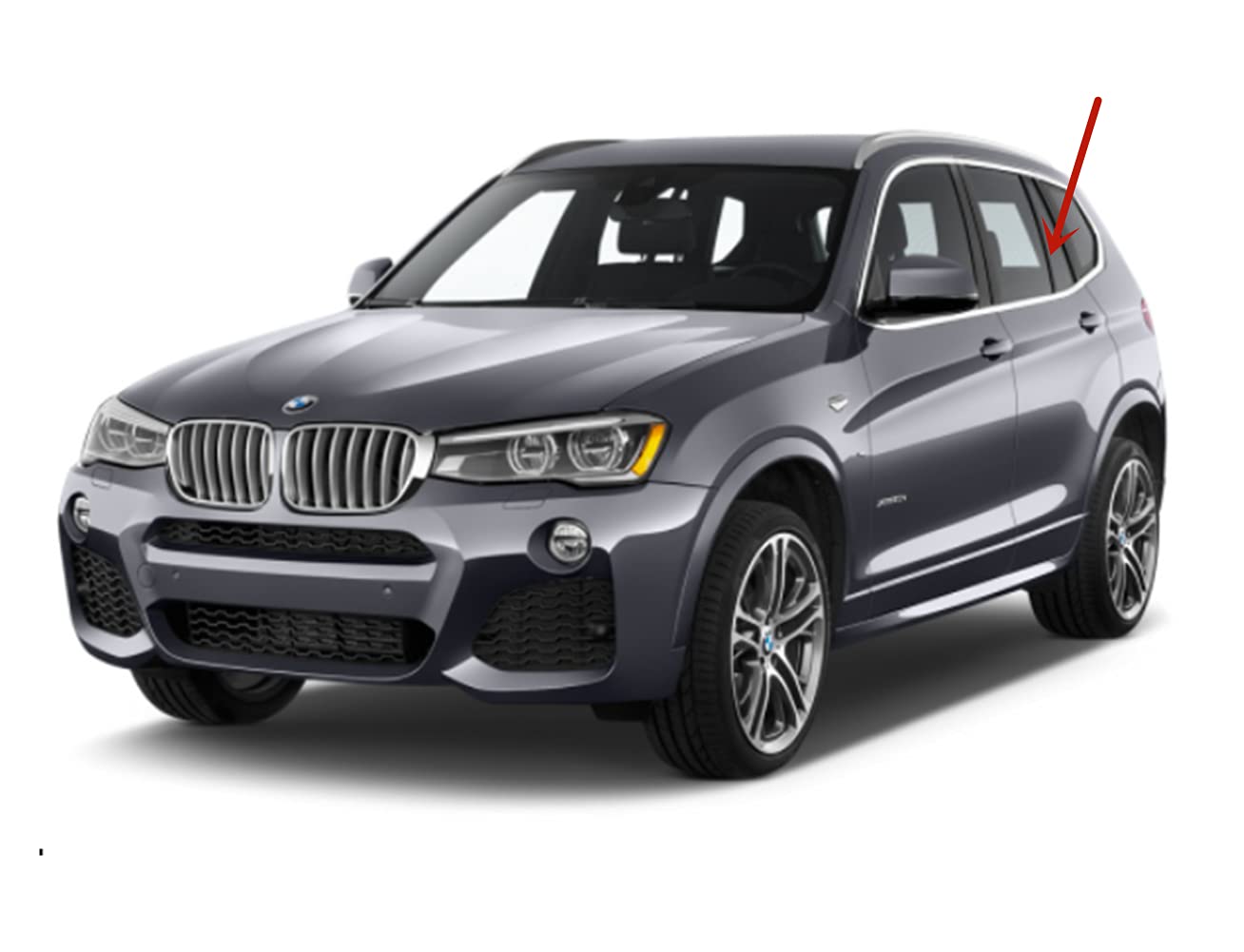 Driver Left Side Rear Vent Window Vent Glass Compatible with BMW X3 2011-2017 Models