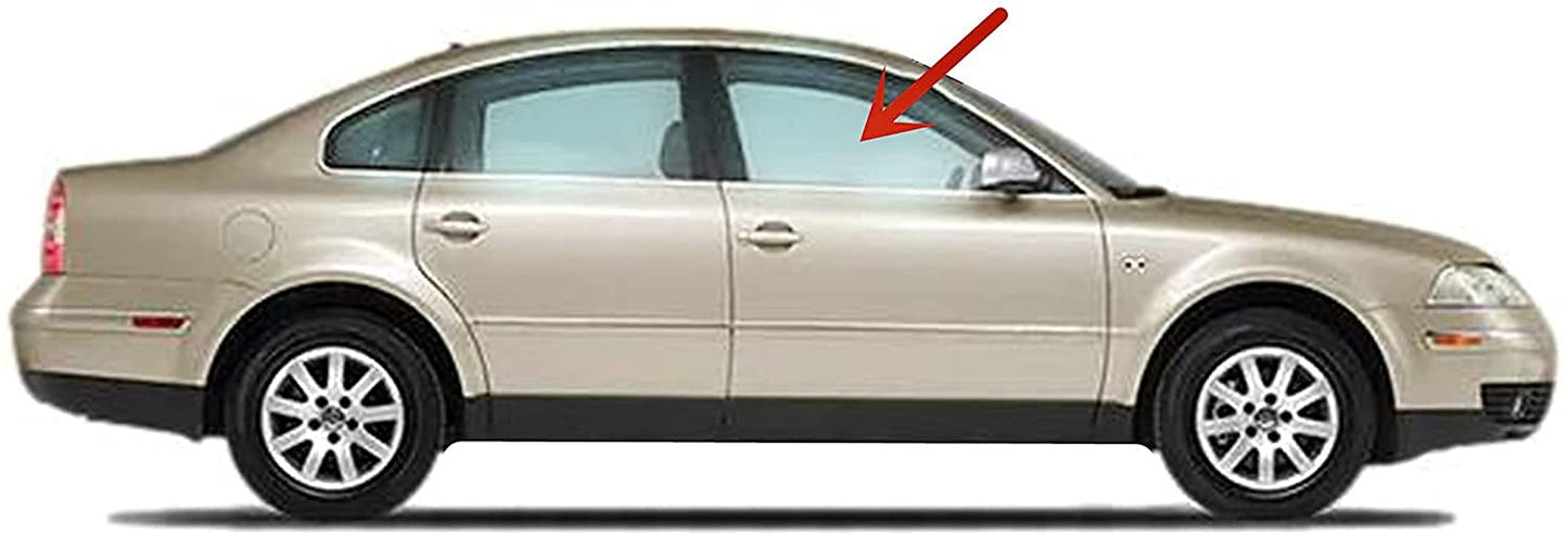 Passenger Right Side Front Door Window Door Glass Compatible with Volkswagen Passat 1998-2005 Models