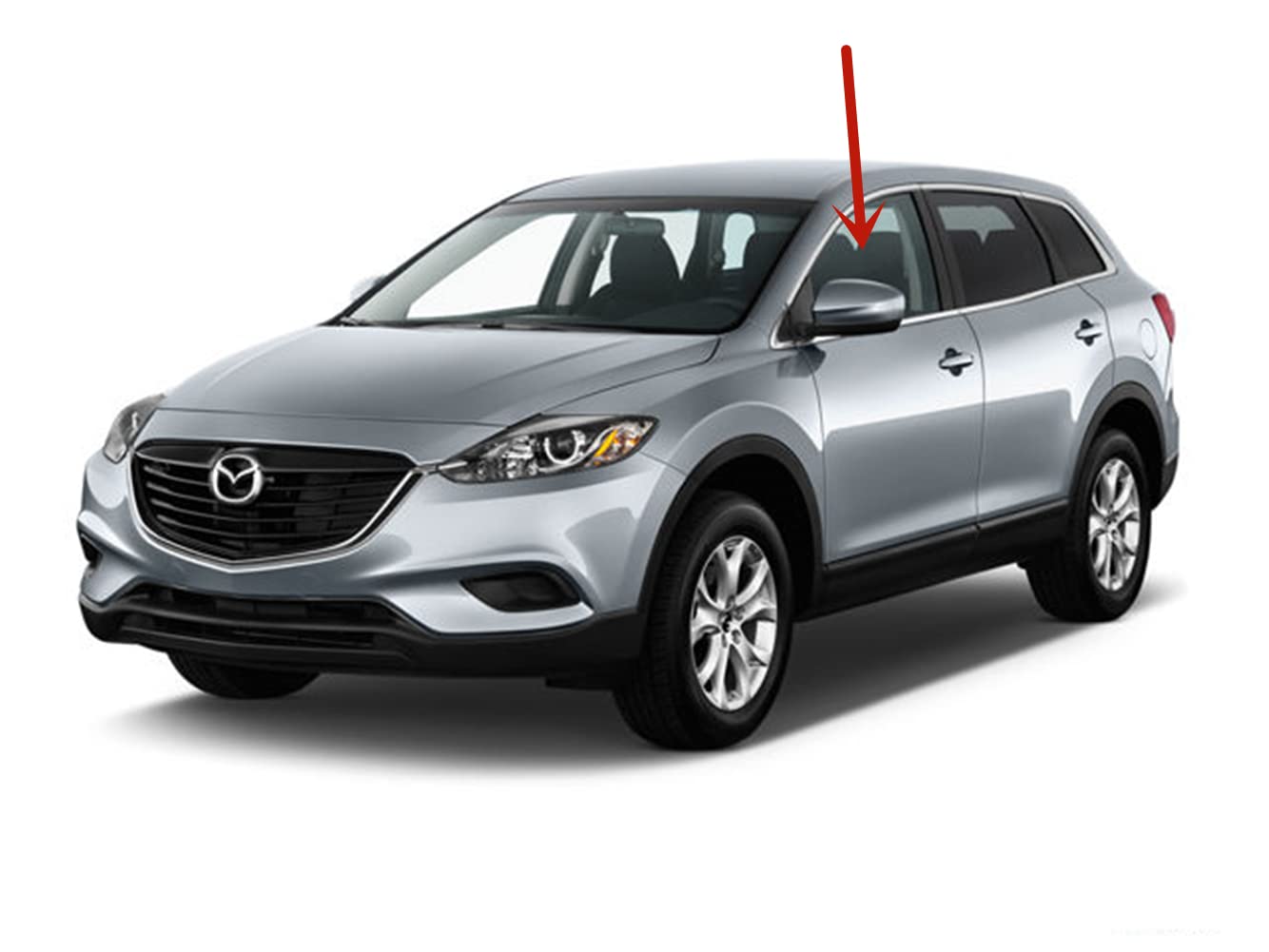 Driver Left Side Front Door Window Door Glass Compatible with Mazda CX-9 2007-2015 Models