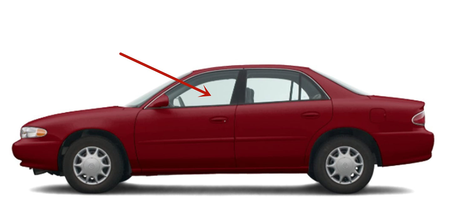 Driver Left Side Front Door Window Door Glass Compatible with Buick Regal 4 Door Sedan 1997-2004 Models