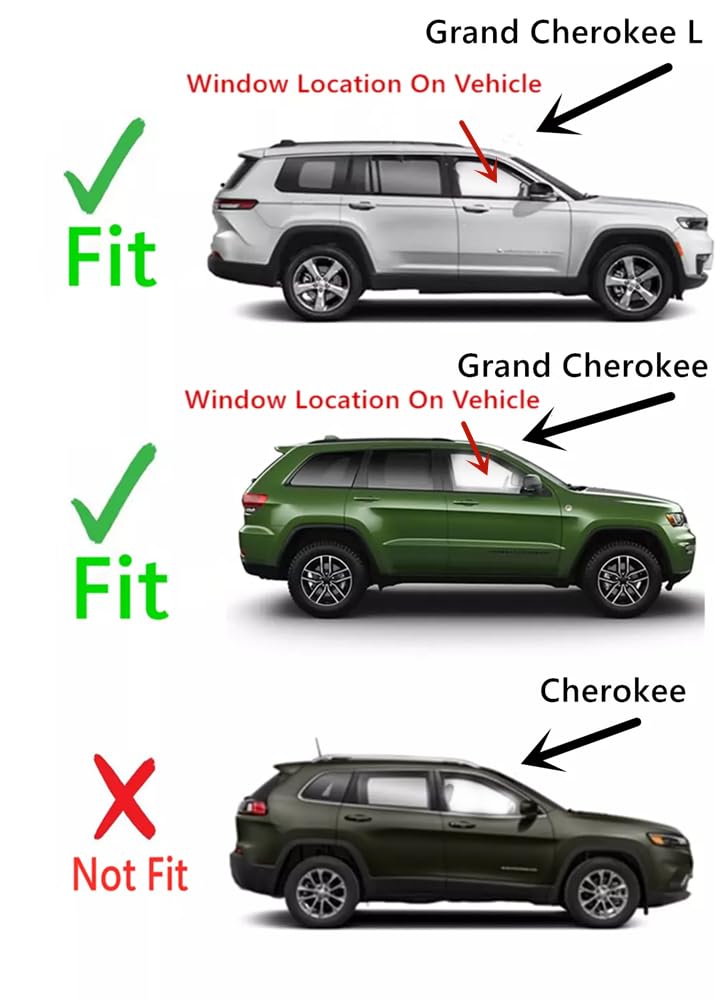 4MM Laminated Passenger Right Side Front Door Window Door Glass Compatible with Jeep Grand Cherokee 2022-2025 / Grand Cherokee L 2021-2025 Models