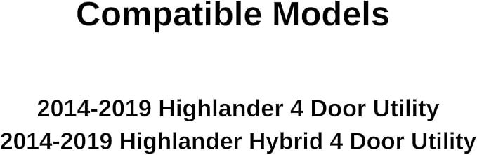 Passenger Right Side Quarter Window Quarter Glass Chrome Moulding Compatible with Toyota Highlander / Highlander Hybrid 2014-2019 Models