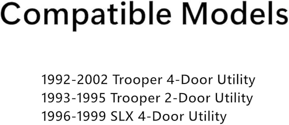 Driver Left Side Front Door Window Compatible with Isuzu Trooper 1992-2002 Models/Acura SLX 1996-1999 Models