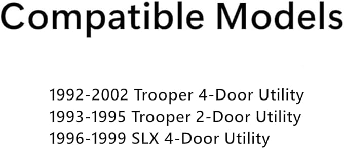 Passenger Right Side Front Door Window Compatible with Isuzu Trooper 1992-2002 Models/Acura SLX 1996-1999 Models