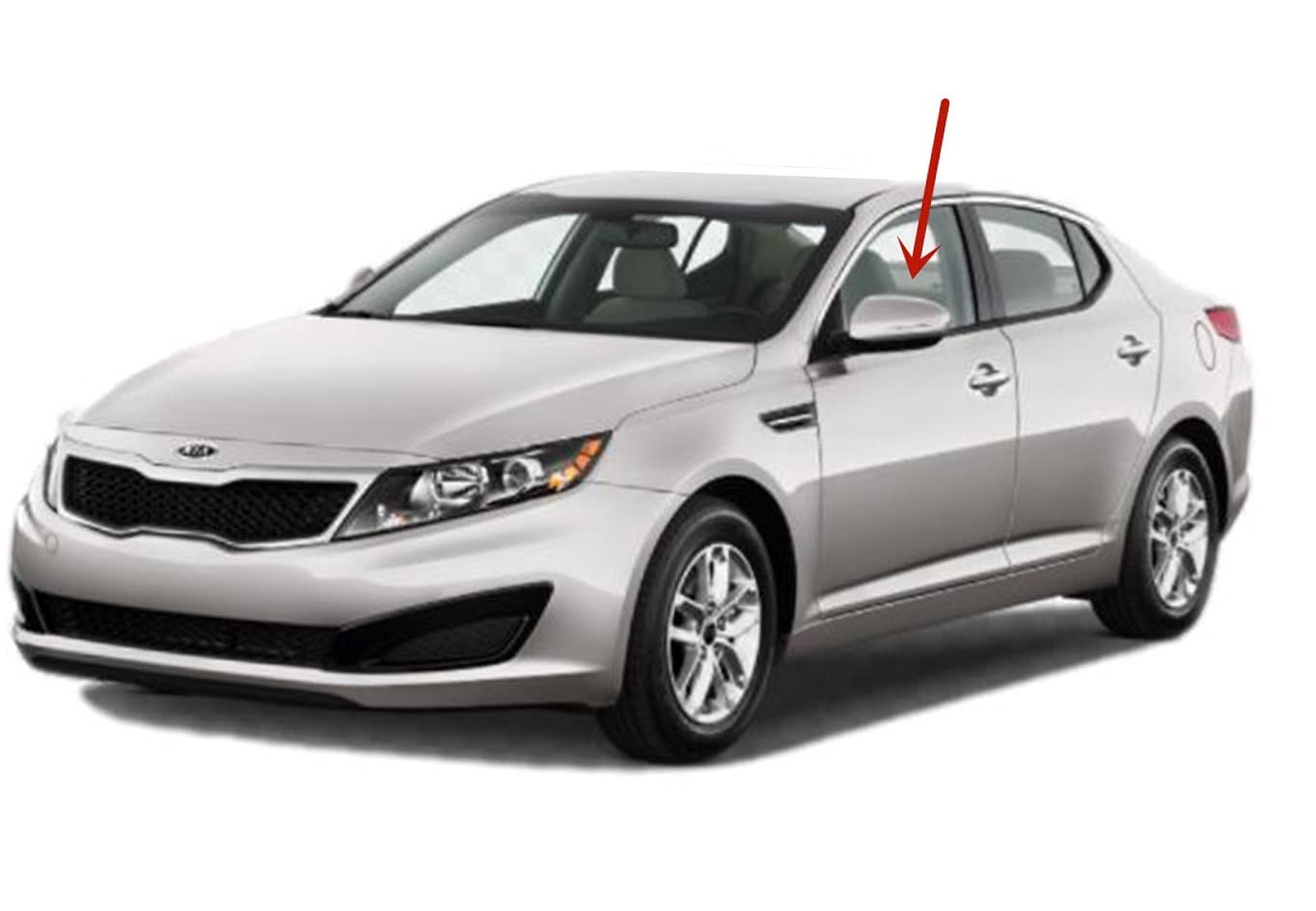 Driver Left Side Front Door Window Door Glass Compatible with Kia Optima 4 Door Sedan 2001-2002 Models