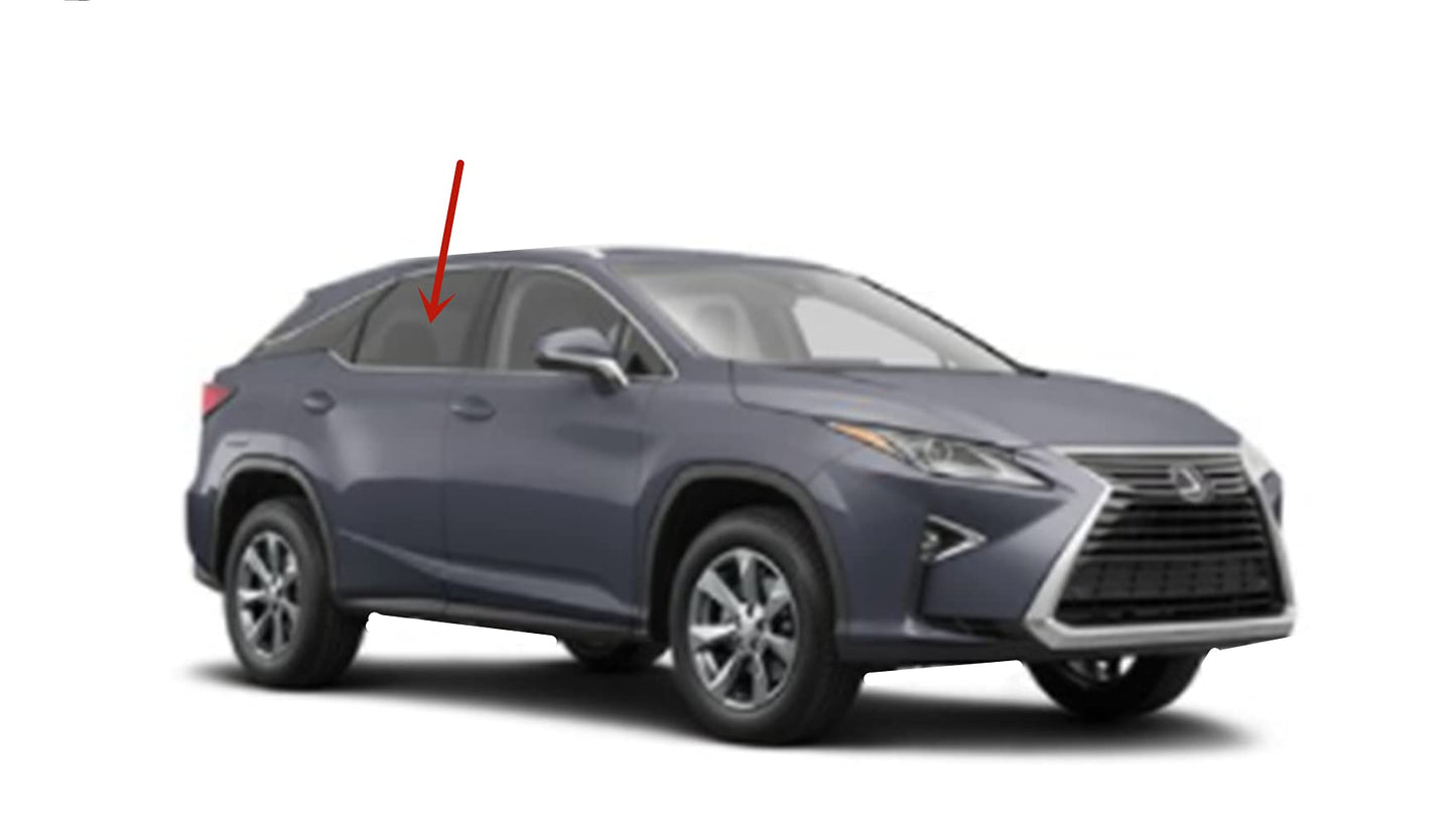 Passenger Right Side Rear Door Window Door Glass Compatible with Lexus RX350 / RX450h / RX F Sport 2016-2022 Models