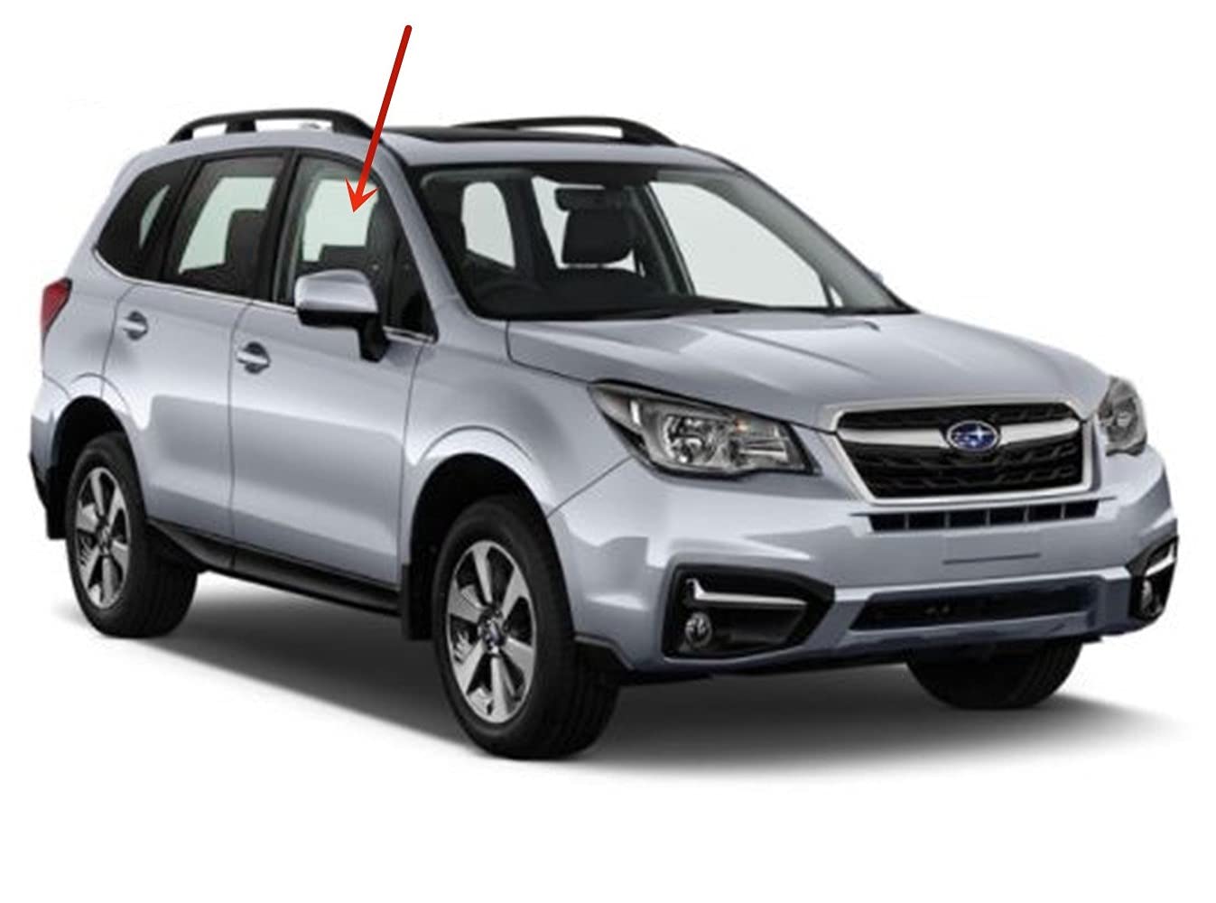 Passenger Right Side Front Door Window Door Glass Compatible with Subaru Forester 2014-2018 Models