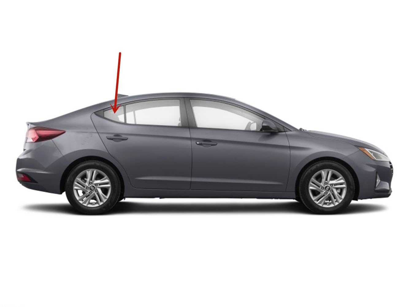 Passenger Right Side Rear Vent Window Vent Glass Compatible with Hyundai Elantra 4 Door Sedan 2017-2020 Models