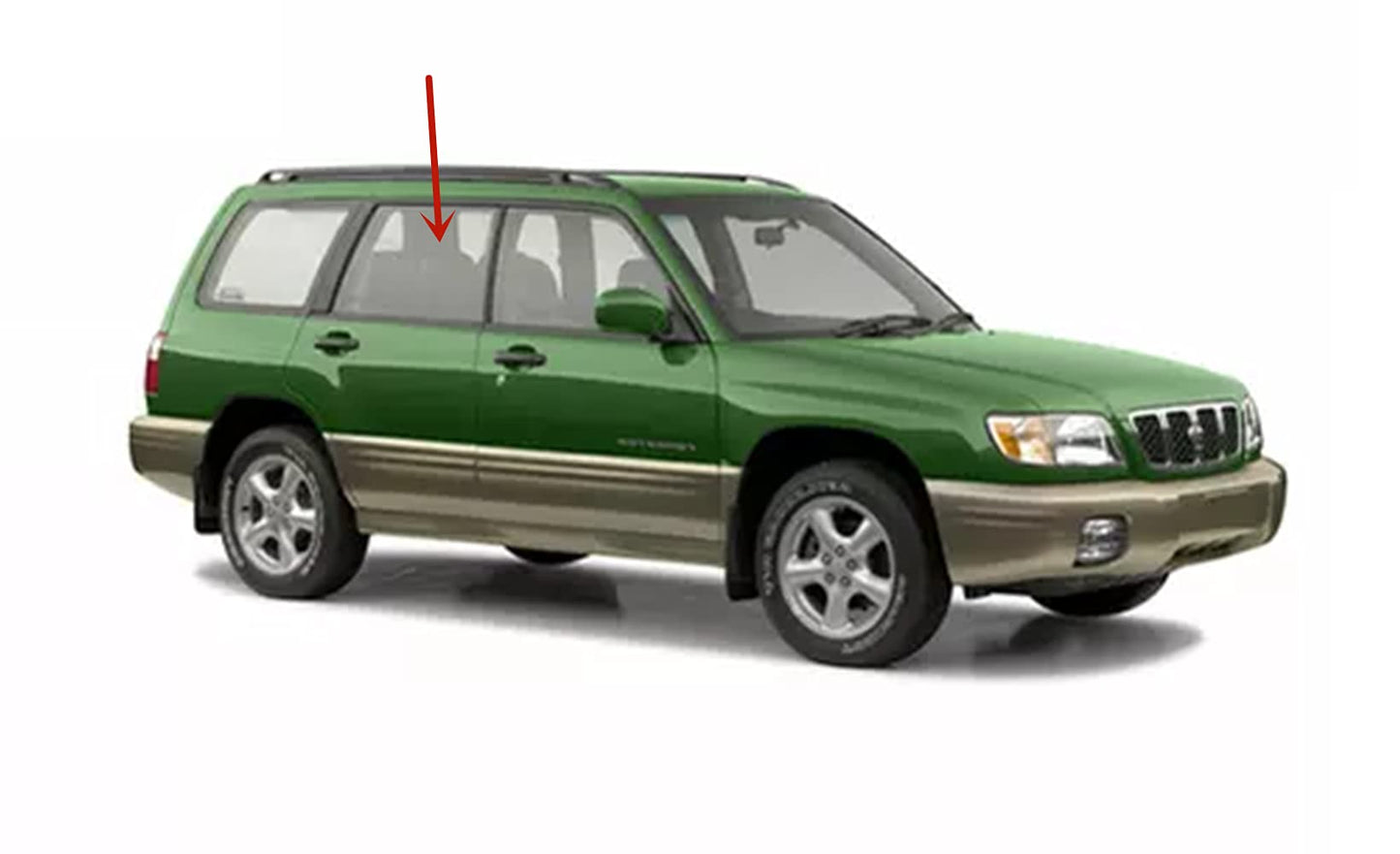 Passenger Right Side Rear Door Window Door Glass Compatible with Subaru Forester 1998-2002 Models