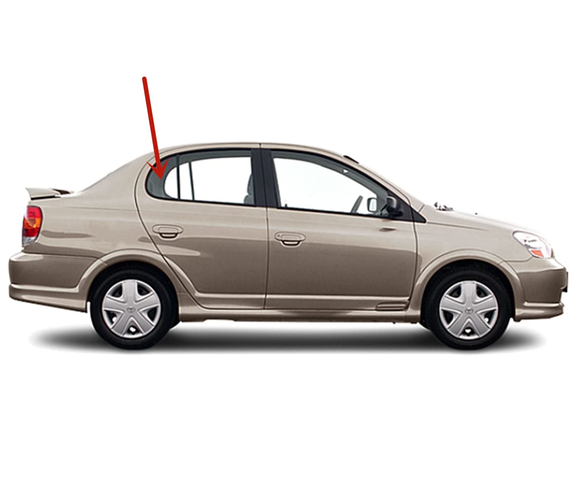 Passenger Right Side Rear Vent Window Vent Glass Compatible with Toyota Echo 4 Door Sedan 2000-2005 Models